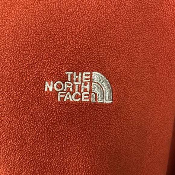 The North Face Mens SZ XL TKA 100 pull over orange 1/4 zip Long Sleeve sweater - Picture 7 of 10
